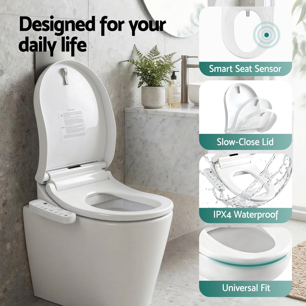 Cefito Smart Electric Bidet Toilet Seat Cover D-Shape SIAA Material Certified