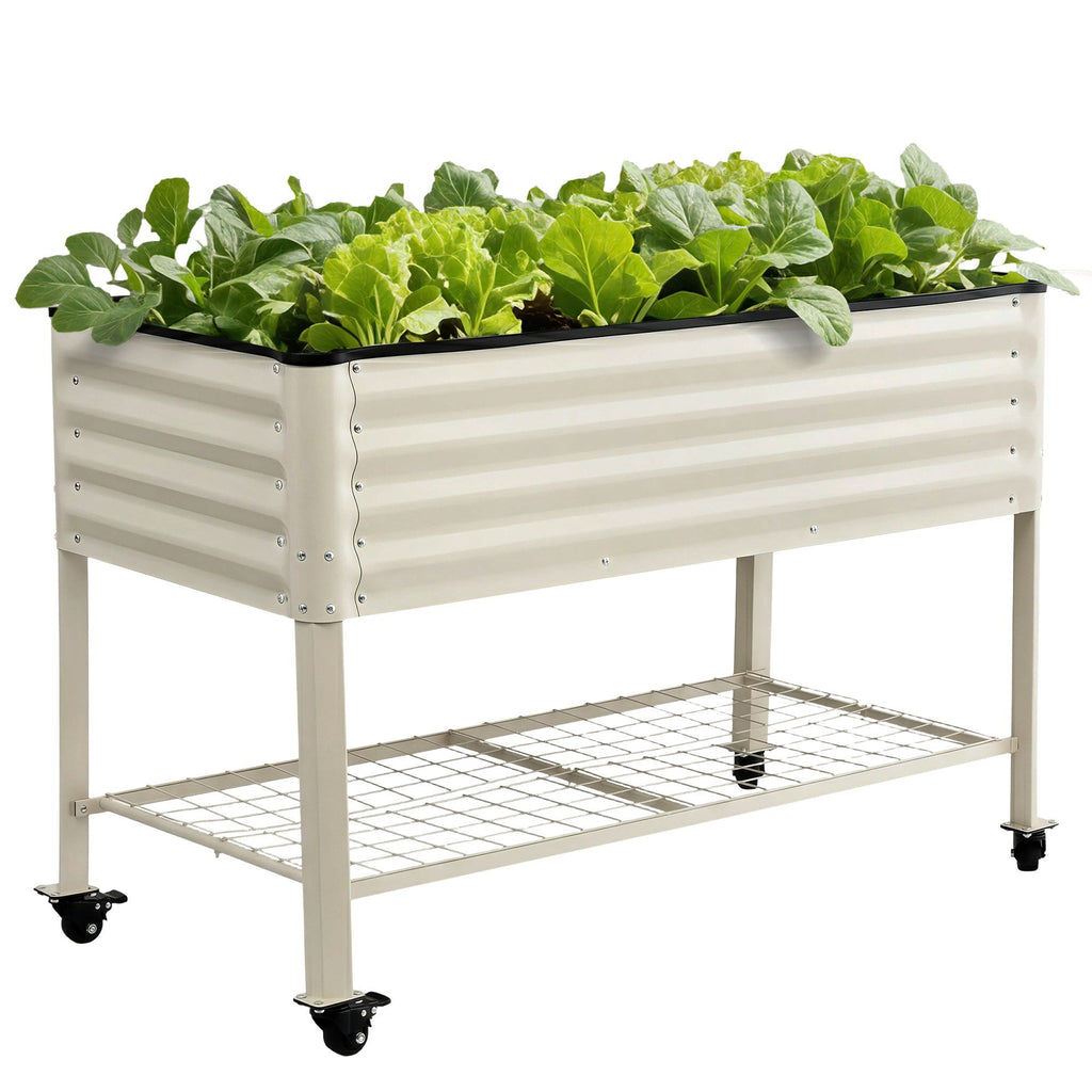 Mobile Raised Garden Bed With Wheels