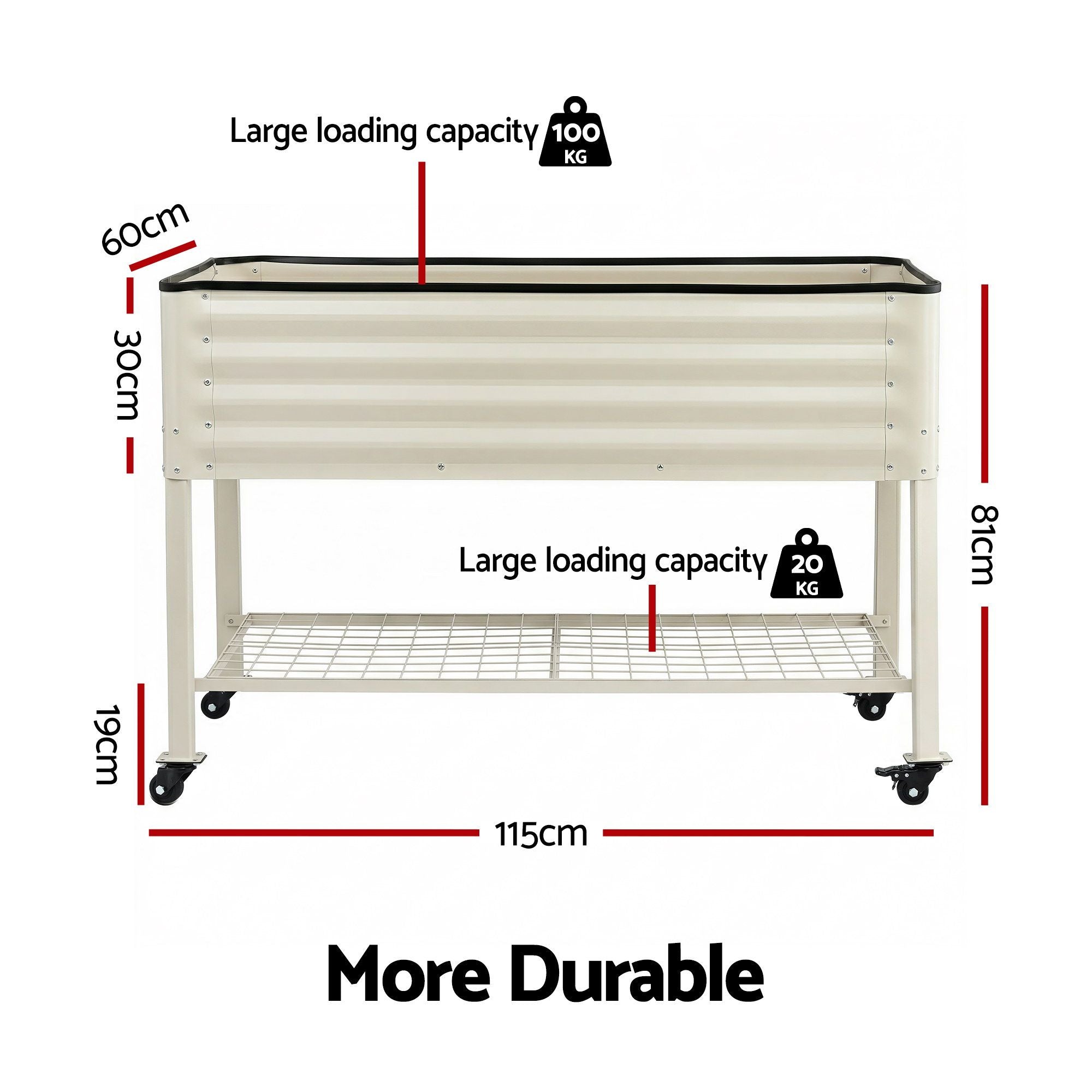 Mobile Raised Garden Bed With Wheels