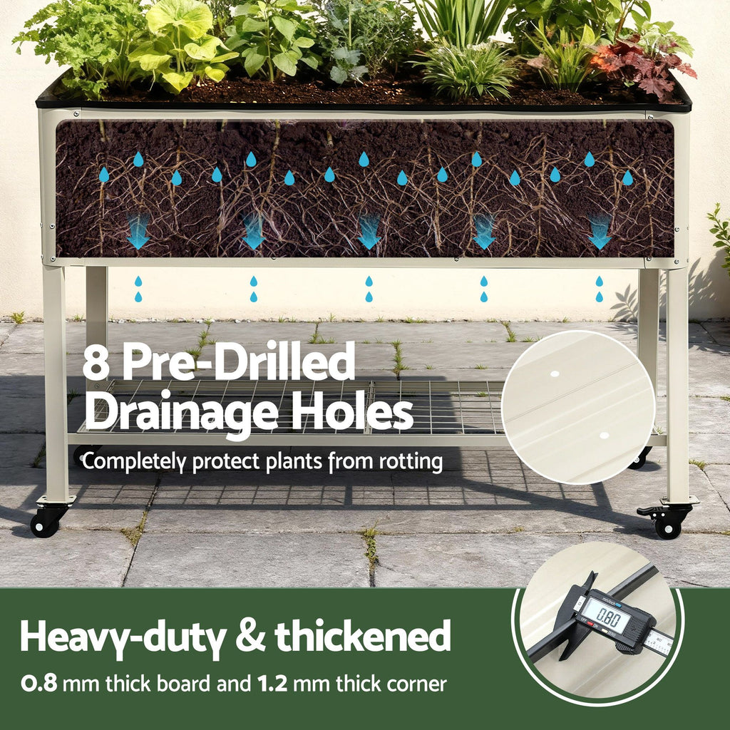 Mobile Raised Garden Bed With Wheels