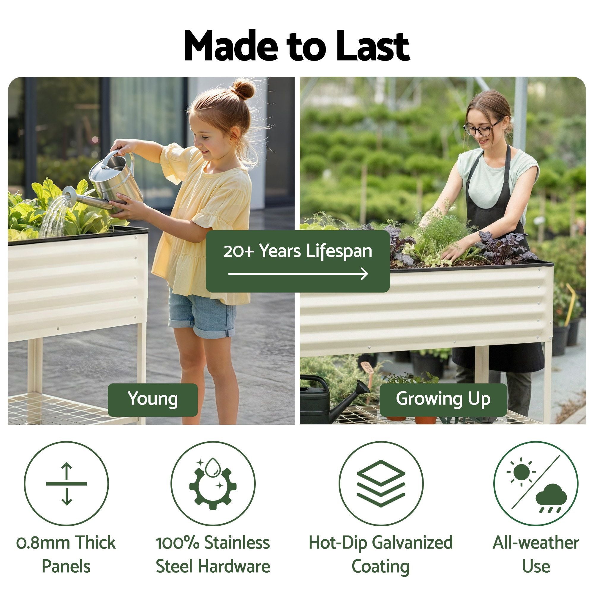 Mobile Raised Garden Bed With Wheels
