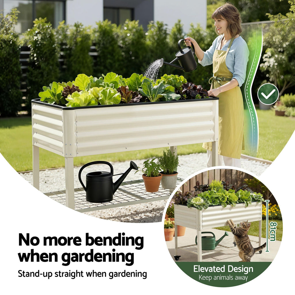 Mobile Raised Garden Bed With Wheels