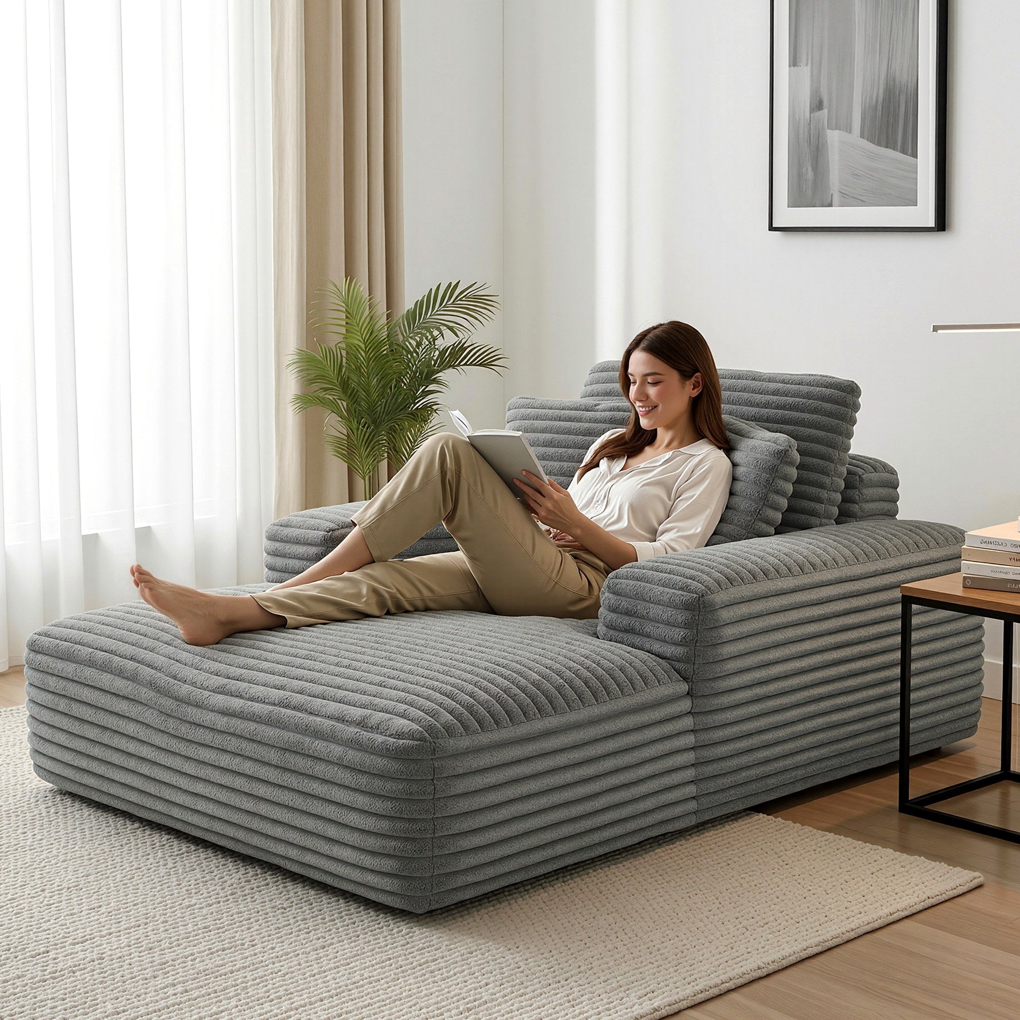 Artiss Sofa Bed Lounge Chair Recliner Couch Reading Chairs Sleeper Cloud Sofas
