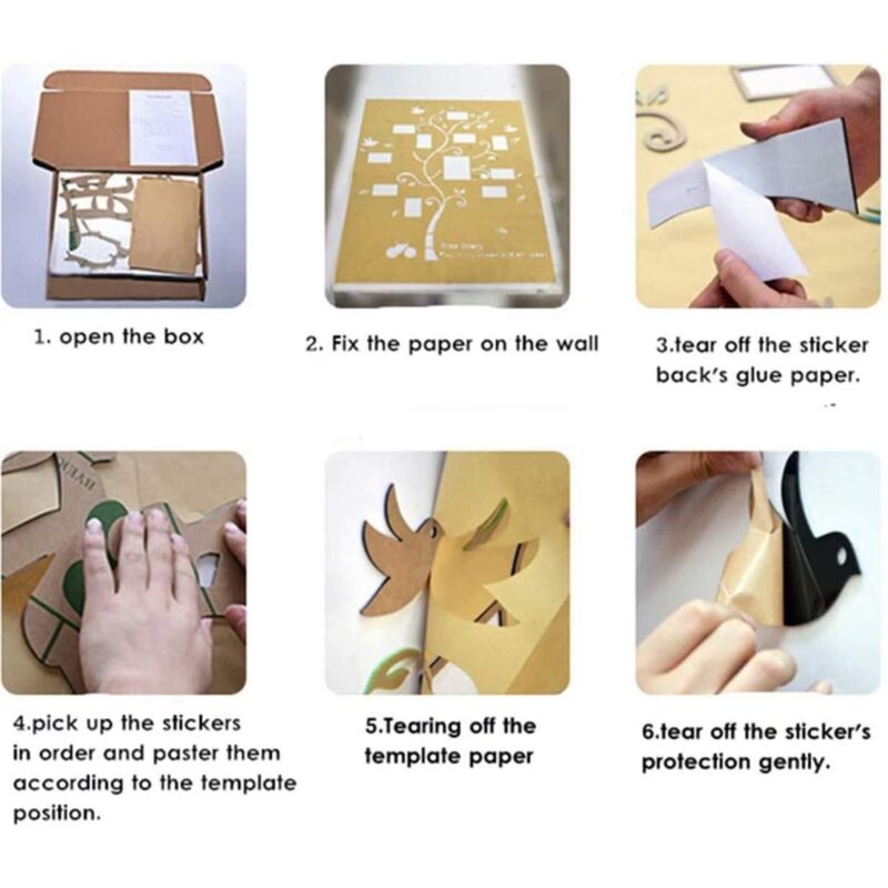 3D Tree Wall Stickers Diy Wall Decals Tree Wall Stickers Arts Decorations For Living ROom Bedroom (E Light Green