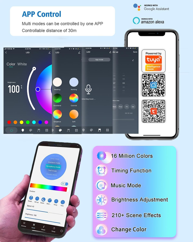 10 Pack Hexagon LED Wall Lights, Smart RGB Honeycomb Lights with APP & Voice Control, Music Sync Modular LED Panels for Gaming Room, Bedroom & Home Theater Decor