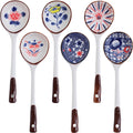 Set of ceramic soup spoons - 6 long-handled Japanese spoons - Easy-to-hold utensils for ramen, wonton, and miso soup - Elegant spoons for noodles and dumplings