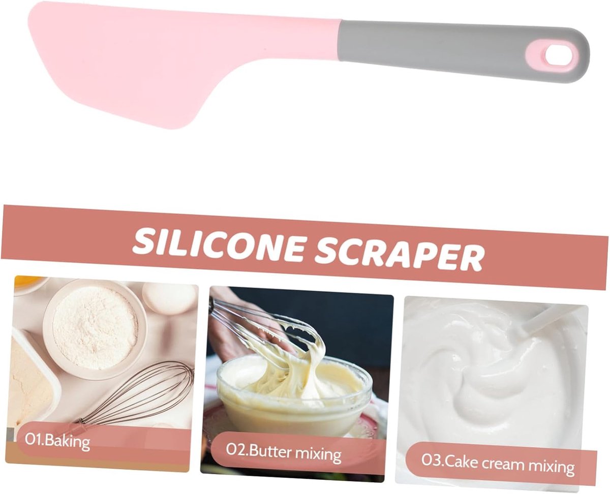 2-piece silicone cake scraper - non-stick baking tool - easy to clean and store - essential kitchen tool set