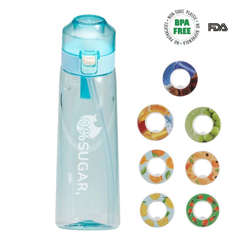 0 Sugar 0 Calorie Scented Water Bottle Blue 7 Rings