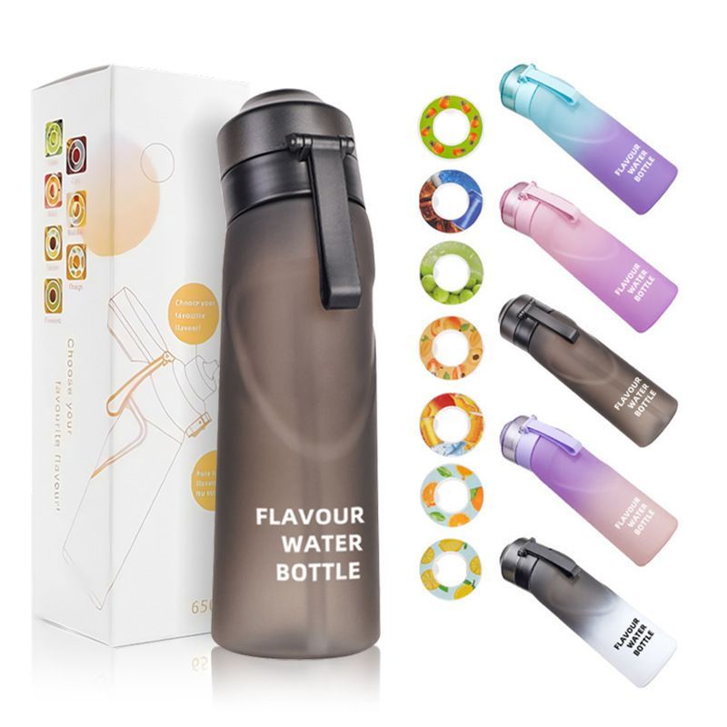 0 Sugar 0 Calorie Scented Water Bottle Matte Black 7 Rings