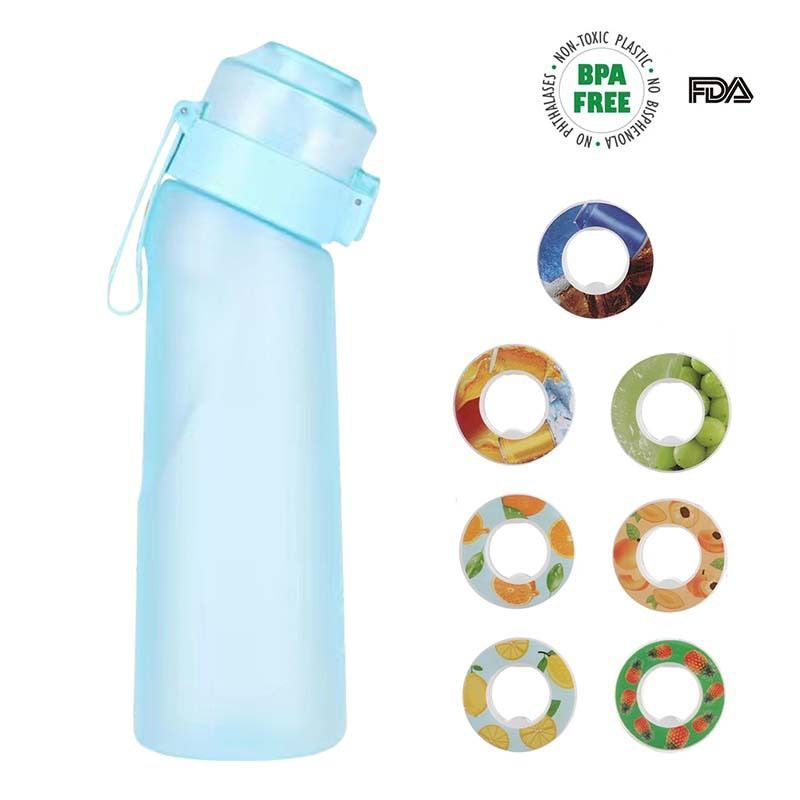 0 Sugar 0 Calorie Scented Water Bottle Matte Blue 7 Rings