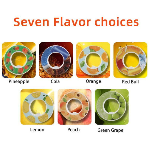 0 Sugar 0 Calorie Scented Water Bottle Transparent black 7 rings