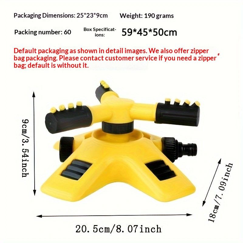 1SetSprinkler(Base+Trident)-Yellow