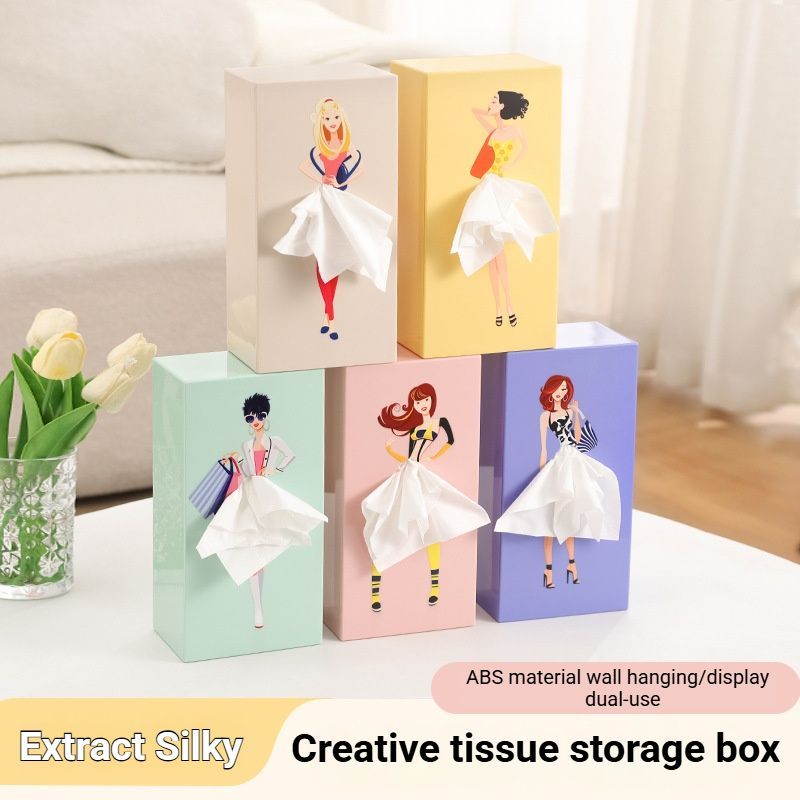 Elegant Light Mango Yellow Princess Tissue Box Holder