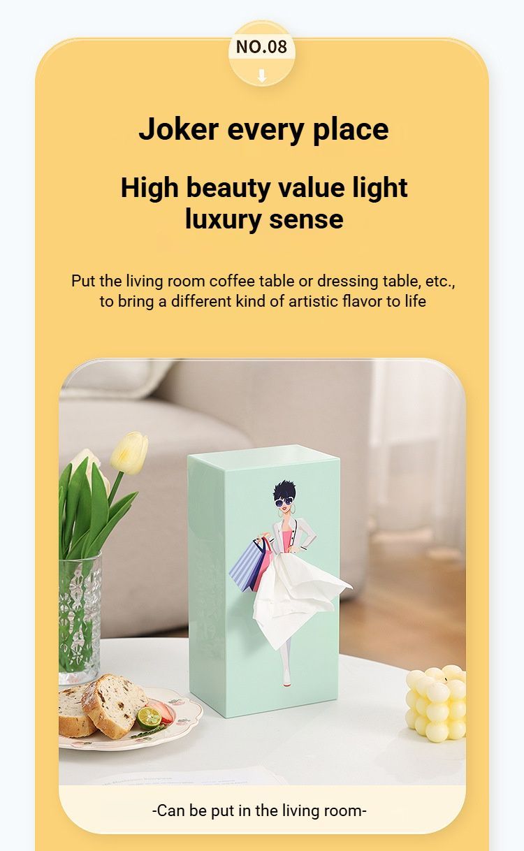 Fresh Avocado Green Princess Tissue Box Holder