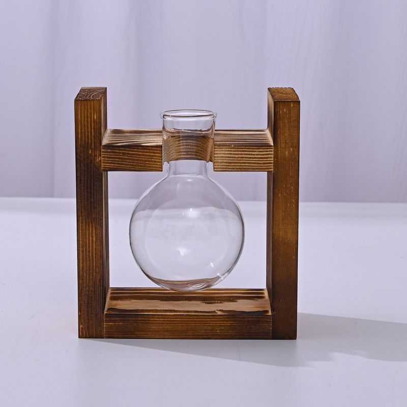 HydroponicWoodenFramewithSnap-On-SphericalDoubleBottle