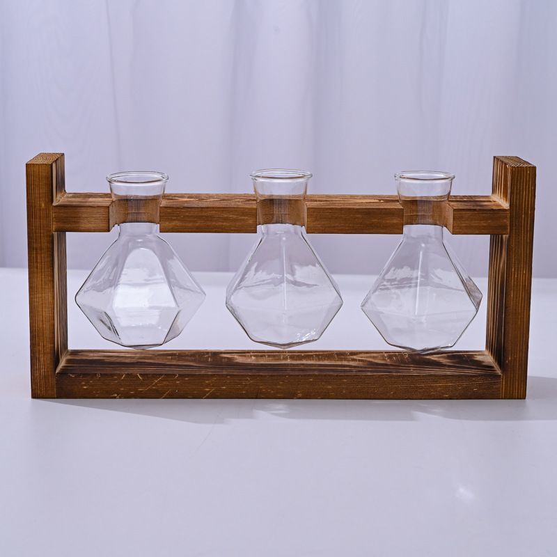 HydroponicWoodenFramewithSnap-On-SphericalDoubleBottle