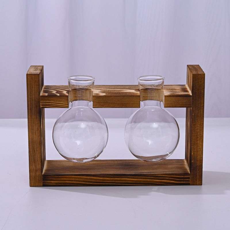 HydroponicWoodenFramewithSnap-On-SphericalSingleBottle