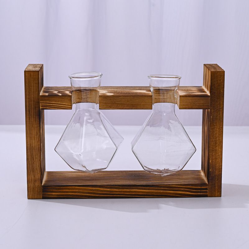 HydroponicWoodenFramewithSnap-On-SphericalSingleBottle