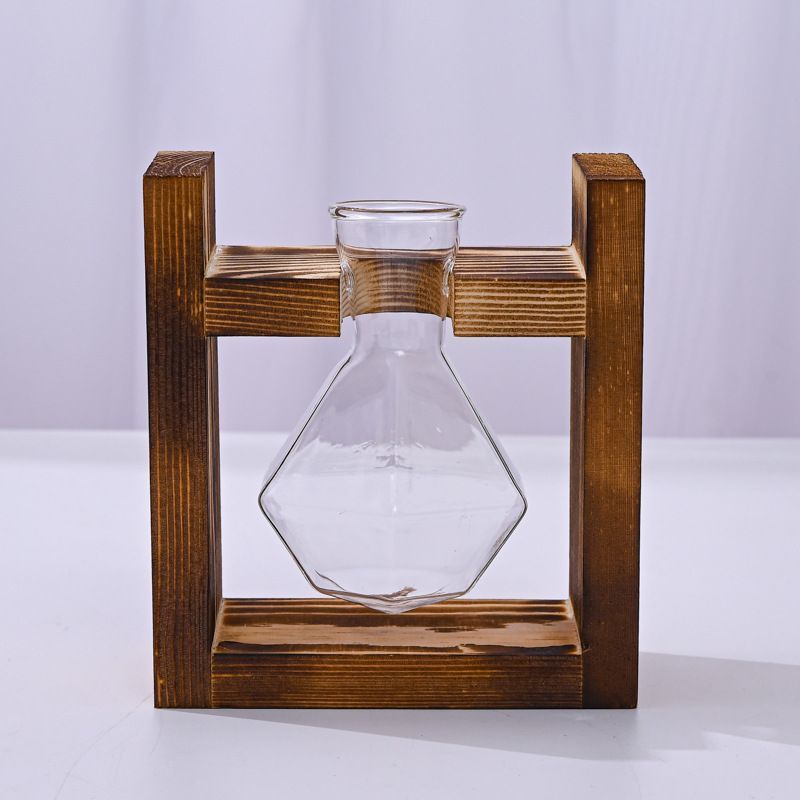 HydroponicWoodenFramewithSnap-On-SphericalTripleBottle