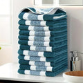 GREEN 12PCS Thick Absorbent Lint-Free Coral Fleece Kitchen Cleaning Cloth, Easily Removes Grease, Hangable for Drying
