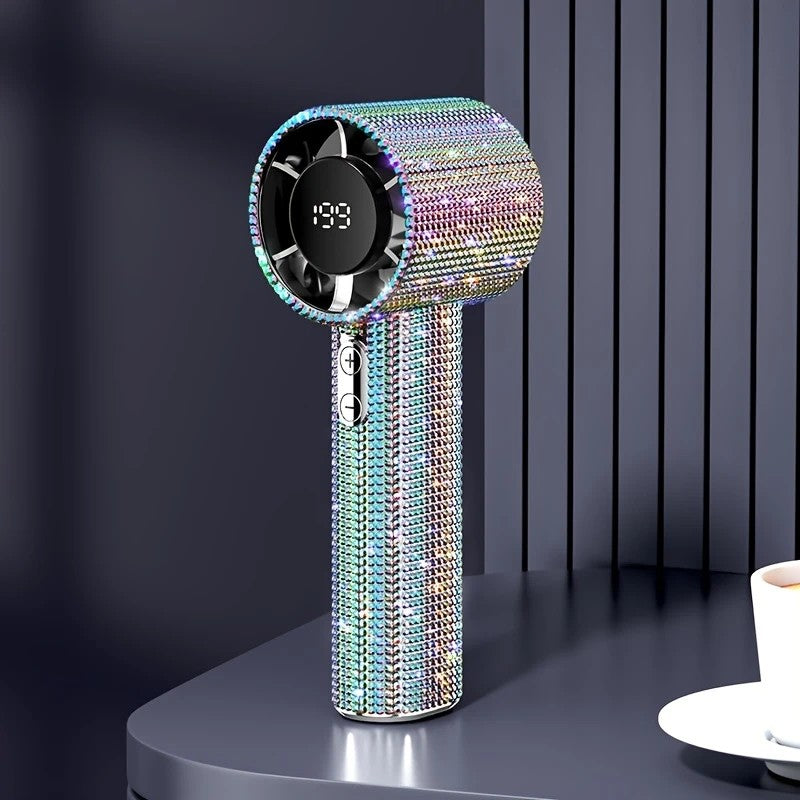 White Diamond /Diamond - style Handheld Mini Fan, Exquisite and Long - lasting Battery Life