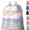 Extra Large Mesh Laundry Bags 2-Pack – Heavy Duty, Machine Washable Laundry Bag with Handles & Shoulder Strap, Odor Resistant, for College Dorm, Travel, Bedding & Clothes Storage, White