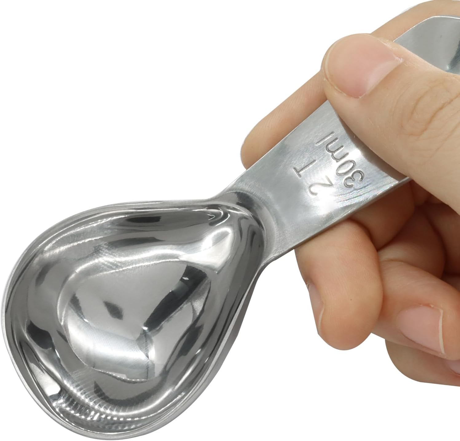 3 Pack Coffee Scoop Stainless Steel Measuring Spoon, Short Handle 2 Tablespoon Coffee Spoons Compact Design, Fits into Canisters for Ground Coffee/Spices & Protein Powder(2Tbsp/30ml)