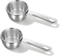 2 Pcs 1/4 Cup Stainless Steel Measuring Cup, 60ml, 2oz Metal Measuring Cups Coffee Measuring Cups Measure Scoop or Cooking, Baking, Kitchen Wet and Dry Ingredients, Dishwasher Safe