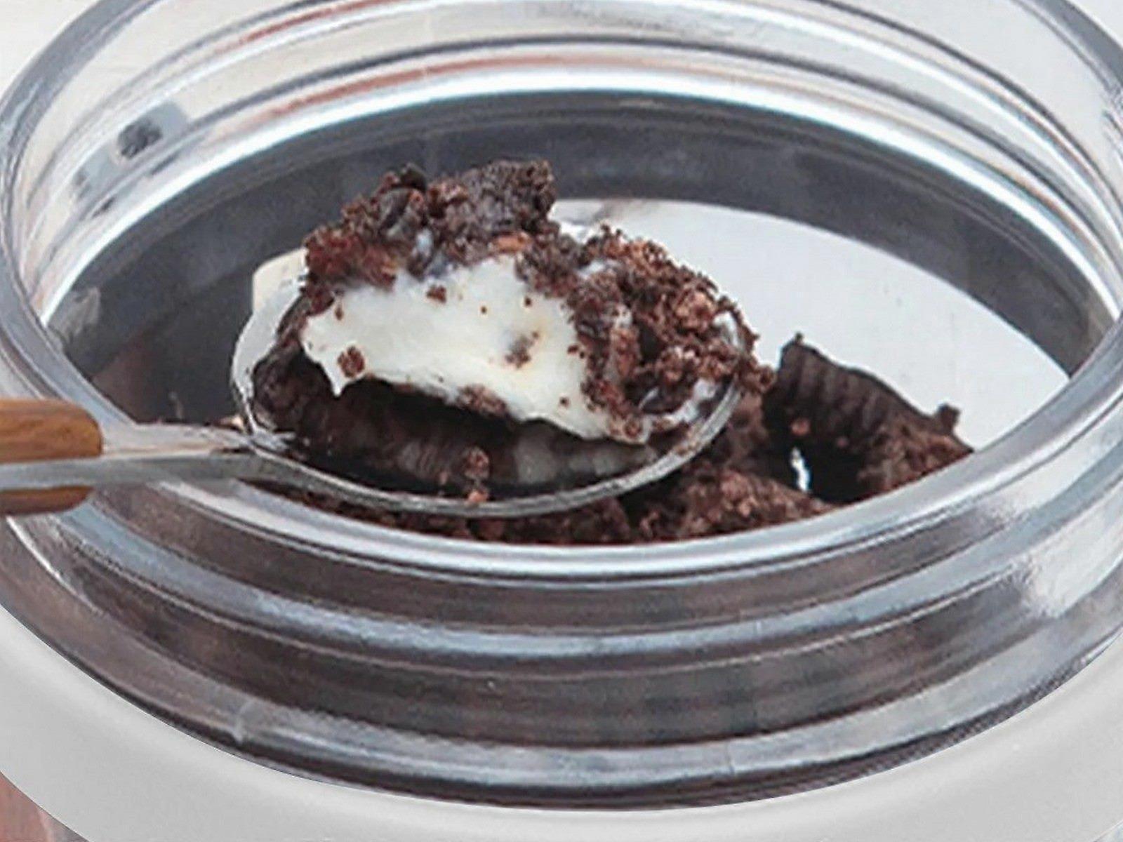 1pc 350ml Glass Oats Container with Lid & Spoon Salad Jar Cup White