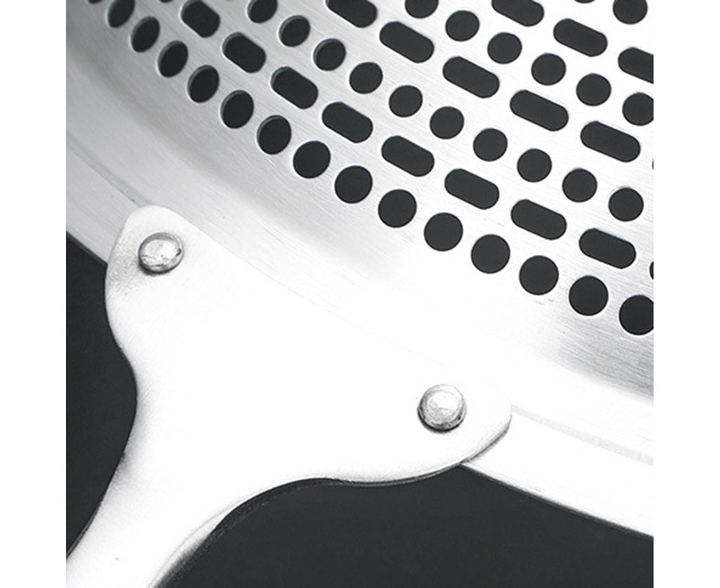 Colander Spoon Anti-scald Handle 304 Stainless Steel Strainer Scoop-L