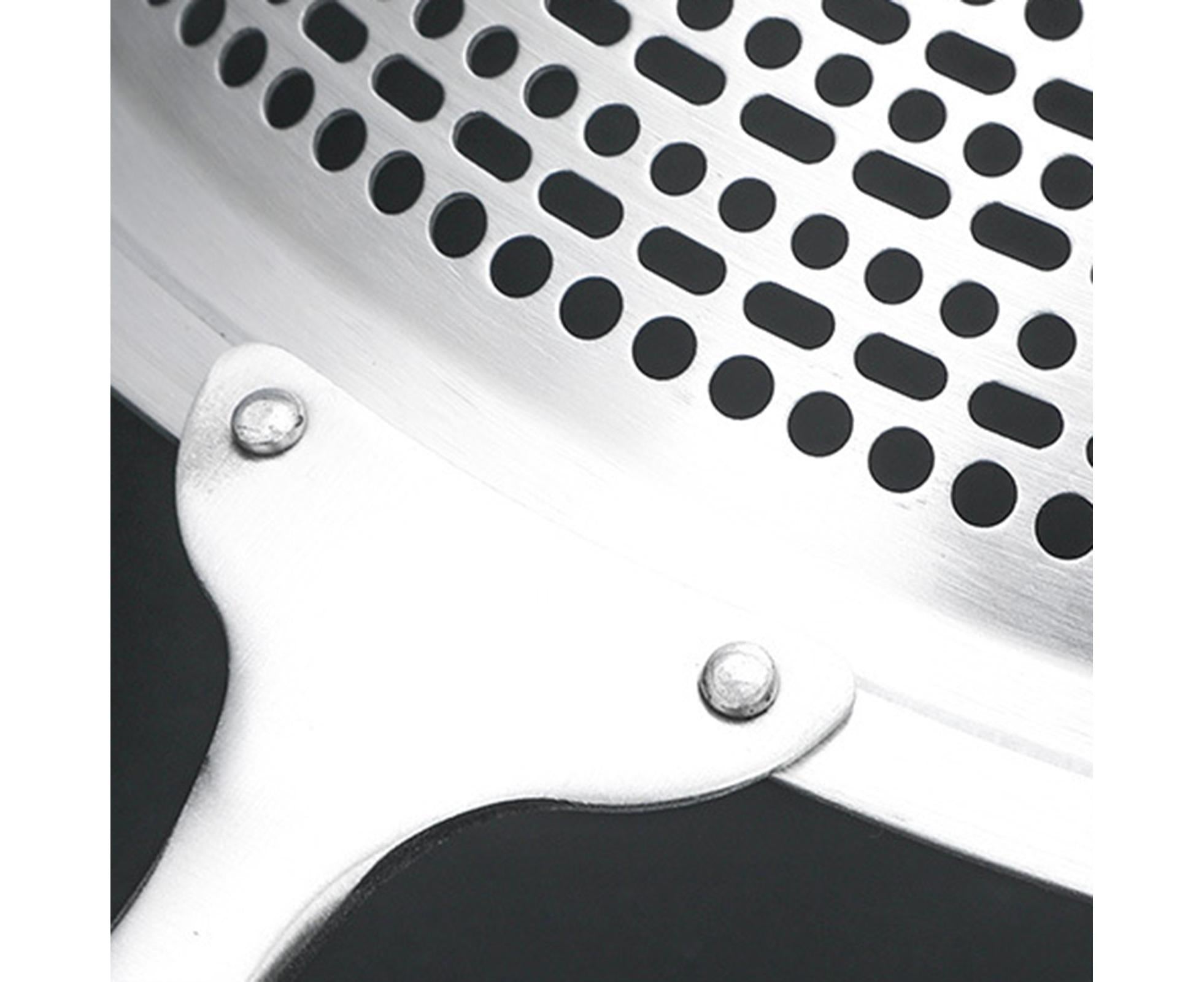 Colander Spoon Anti-scald Handle 304 Stainless Steel Strainer Scoop-L