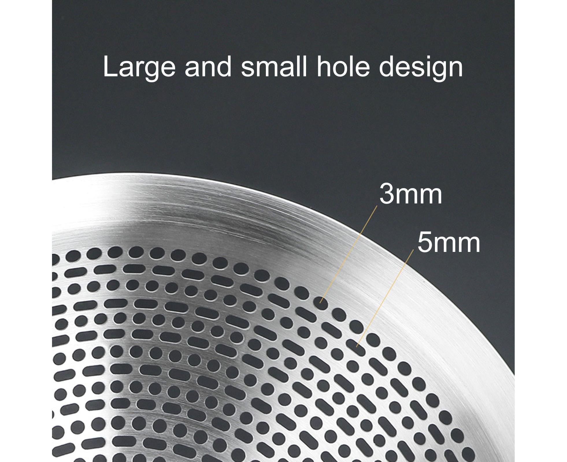 Colander Spoon Anti-scald Handle 304 Stainless Steel Strainer Scoop-L