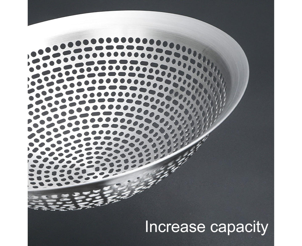 Colander Spoon Anti-scald Handle 304 Stainless Steel Strainer Scoop-L