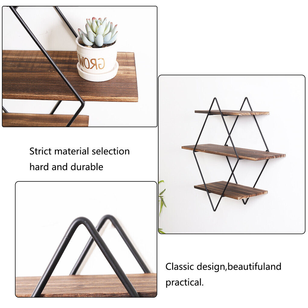 Vintage Rustic Wooden Floating Shelves