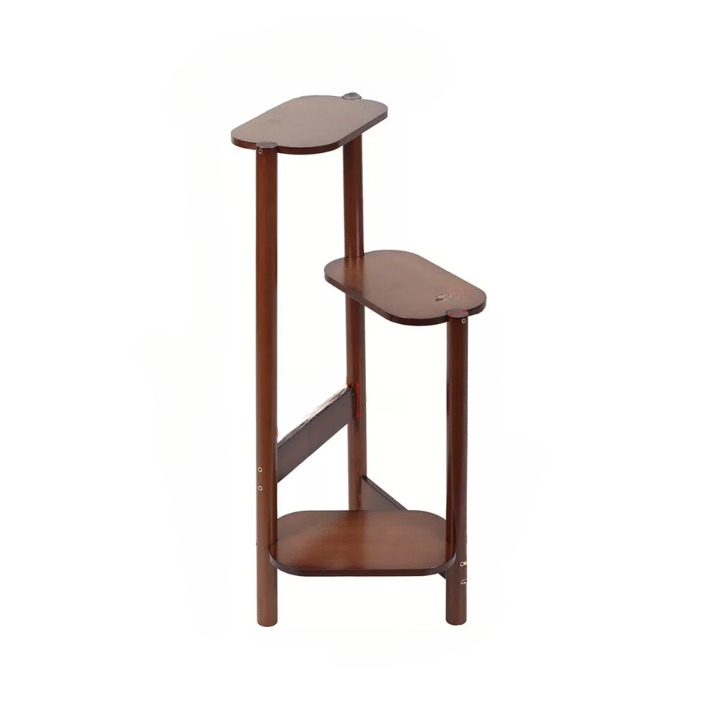 3 Tier bamboo plant stand for garden and living room-Brown