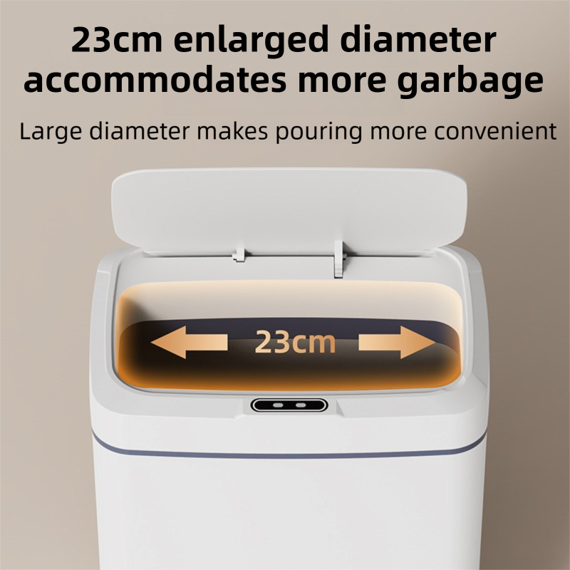 Black Intelligent Dual-Sensor Trash Can (Hand-Wave & Knee-Bend) - Slim-Fit Touchless Rechargeable Bin for Bathroom & Kitchen