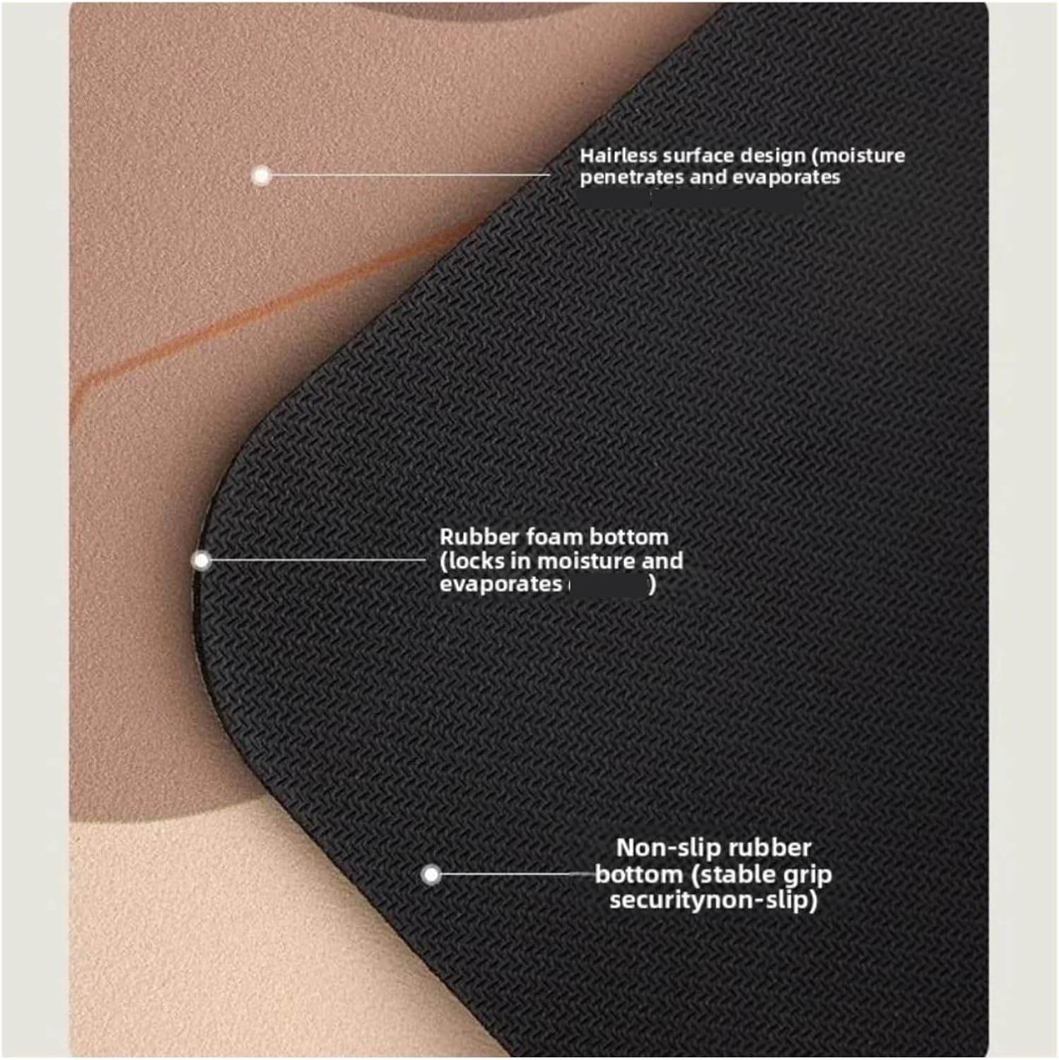 Ultra-Absorbent Instant Dry Diatom Mud Bathroom Mat (50 x 80 CM) - Puzzle Decor Anti-Slip Rubber Rug for Kitchen, Entryway & Shower(Style A)